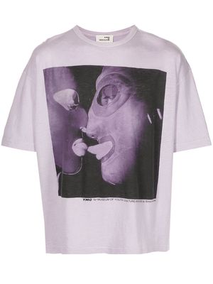 YMC Fetish-print round-neck T-shirt - Purple