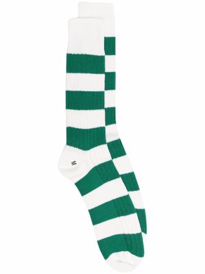 Mackintosh striped cotton socks - Green