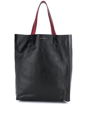 Marni logo-print tote bag - Black