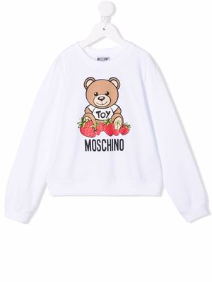 Moschino Kids logo-print sweatshirt - White