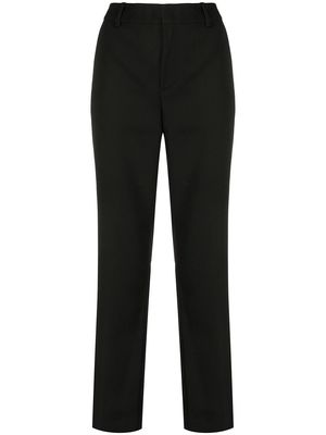 PortsPURE high-waisted buttoned-flare trousers - Black