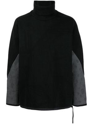 Byborre roll-neck panelled sweatshirt - Black
