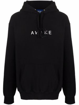 Awake NY embroidered-design drawstring hoodie - Black