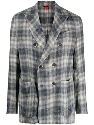 Barena checked double-breasted blazer - Grey