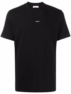 SANDRO logo-print crewneck T-shirt - Black