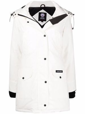 Canada Goose logo-patch padded coat - White