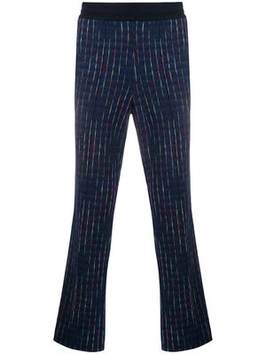 Missoni embroidered straight-leg trousers - Blue