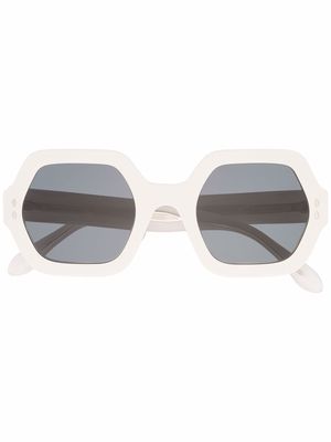 Isabel Marant Eyewear oversized frame sunglasses - White