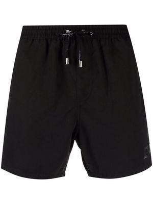 Balmain side logo-print swim shorts - Black