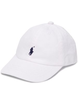 Ralph Lauren Kids logo embroidered panelled cap - White