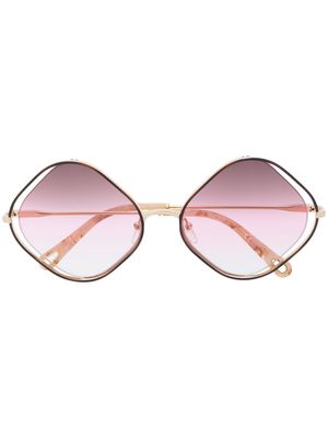 Chloé Eyewear square frame sunglasses - Brown