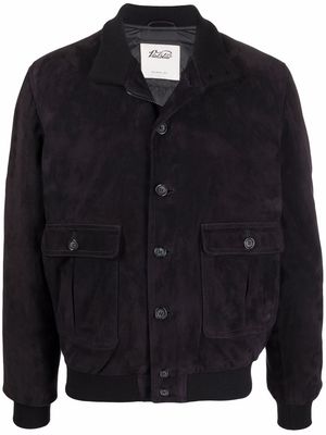 Valstar high-neck suede jacket - Blue