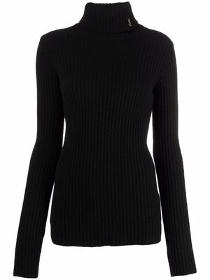 Saint Laurent ribbed-knit roll-neck jumper - Black