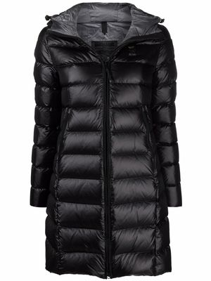 Blauer hooded zip-up quilted jacket - Black