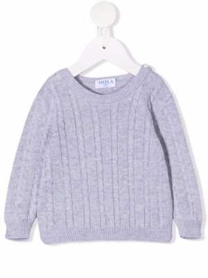 Siola cable-knit cotton jumper - Grey