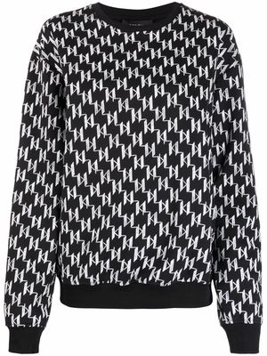 Karl Lagerfeld monogram-print sweatshirt - Black