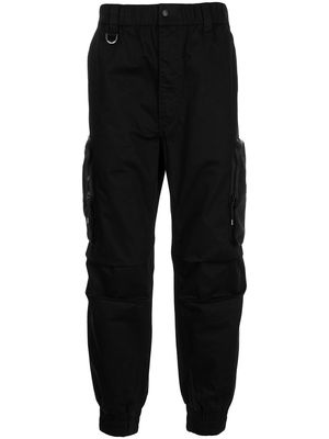 izzue logo straight-leg cargo trousers - Black
