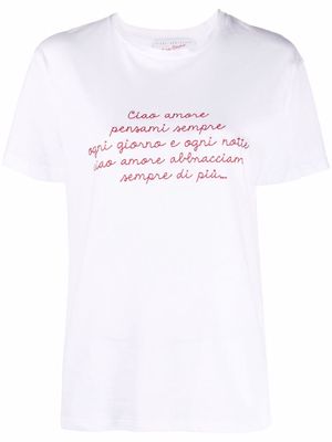 Giada Benincasa embroidered slogan T-shirt - White