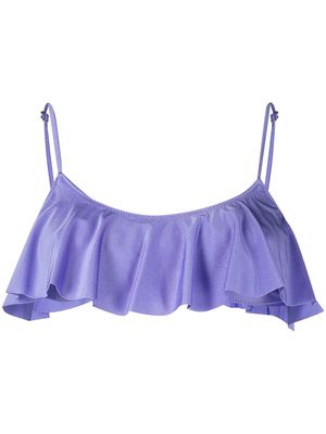 MC2 Saint Barth ruffle trim bikini top - Purple