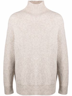 Nanushka high-neck ribbed-knit jumper - Neutrals