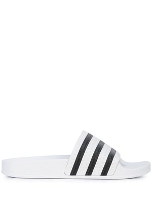 adidas Adidas Originals Adilette stripe slides - White