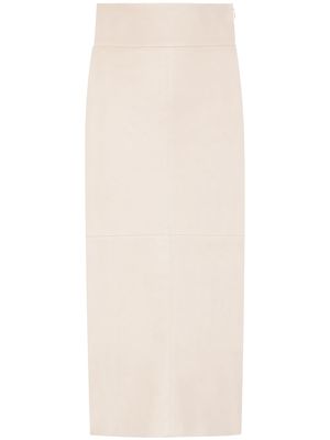 Brunello Cucinelli high-waisted midi skirt - White