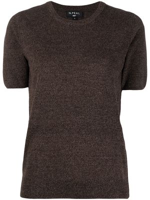 N.Peal cashmere knitted top - Brown