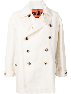colville double-breasted tailored coat - Neutrals