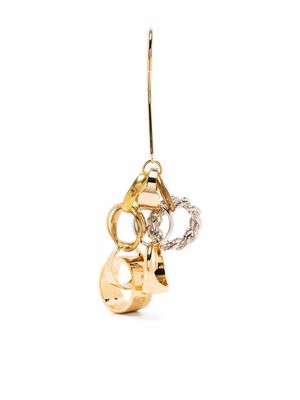 sacai multiple ring hook earring - Gold