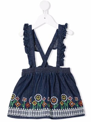 Stella McCartney Kids embroidered denim dress - Blue