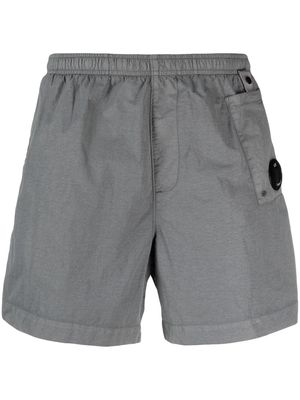 C.P. Company button-embellished crinkled shorts - Grey