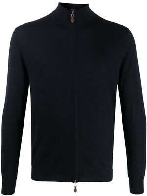 N.Peal long sleeve zipped sweater - Blue