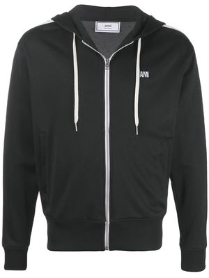 AMI Paris logo patch hoodie - Black