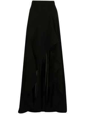 Elie Saab front-slit high-waisted skirt - Black