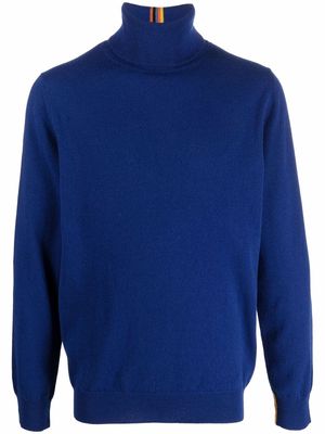 PAUL SMITH roll-neck cashmere jumper - Blue