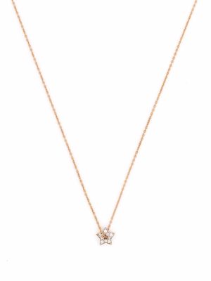 GINETTE NY 18kt rose gold Mini Milky Way Open Star diamond necklace