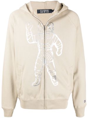 Billionaire Boys Club astronaut print cotton hoodie - White