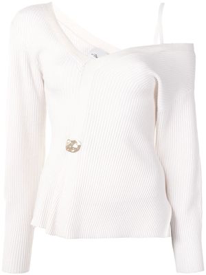 3.1 Phillip Lim off-shoulder knitted top - White