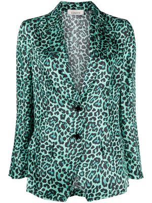 Laneus leopard-print blazer - Green