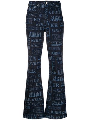 Kirin monogram print jeans - Blue