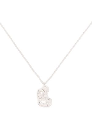 LOVENESS LEE B alphabet pendant necklace - Silver