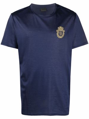 Billionaire embroidered-logo cotton T-shirt - Blue