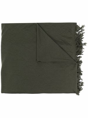 Rick Owens fringe-detail wool scarf - Green