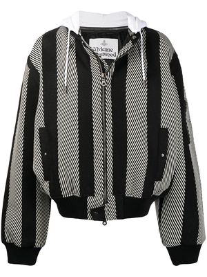 Vivienne Westwood striped zipped jacket - White