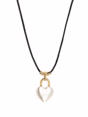 AMBUSH heart padlock pendant necklace - Black