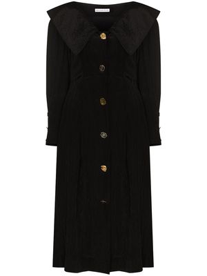 Rejina Pyo Milo oversized-collar midi dress - Black