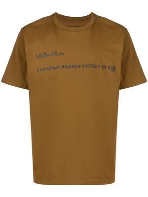 White Mountaineering logo-print crewneck T-shirt - Brown