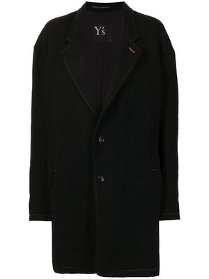 Y's oversized button coat - Black
