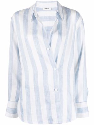 SANDRO long-sleeve striped shirt - Blue