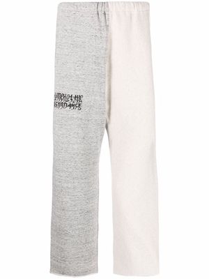 Children Of The Discordance two-tone cropped track pants - Grey
